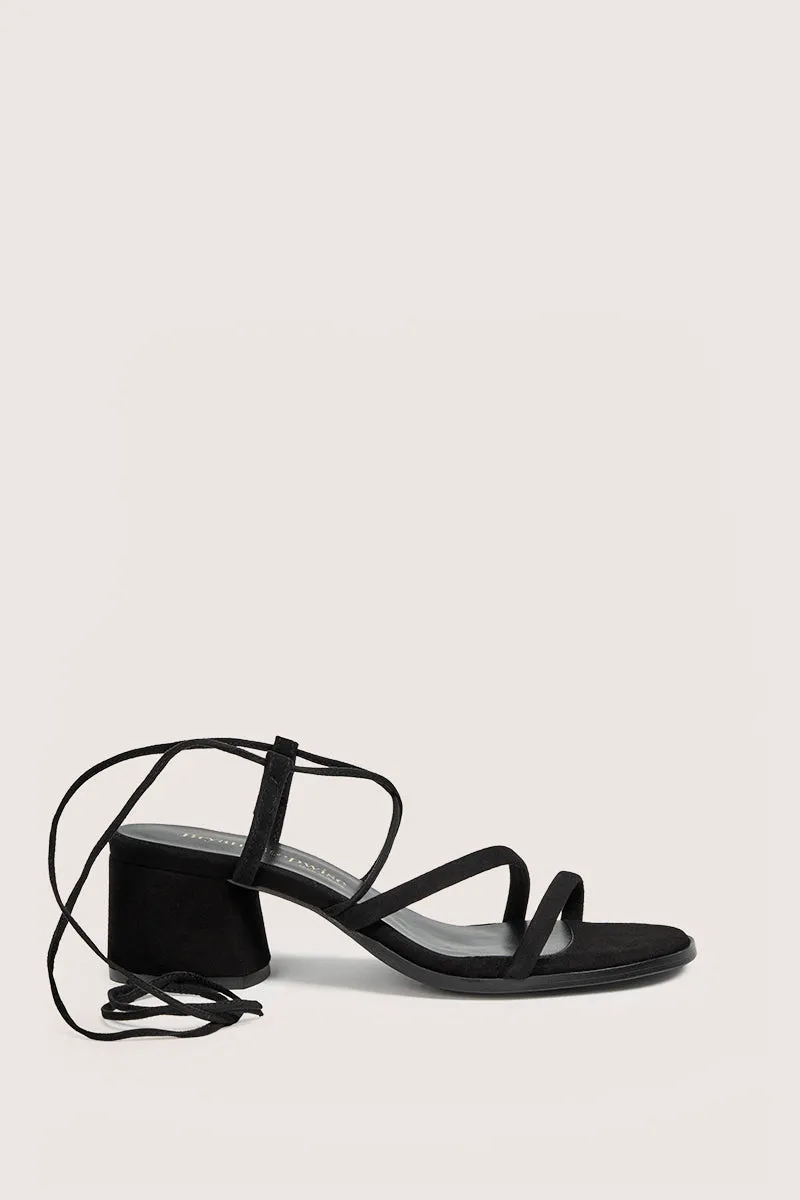 Bryan Stepwise Grecia sandalen zwart leer enkelband