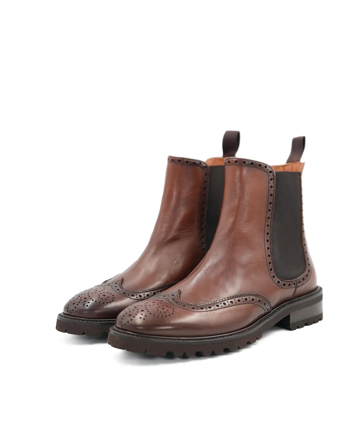 Finsbury CHARLIE Boots Bruin Glansleer Chelsea