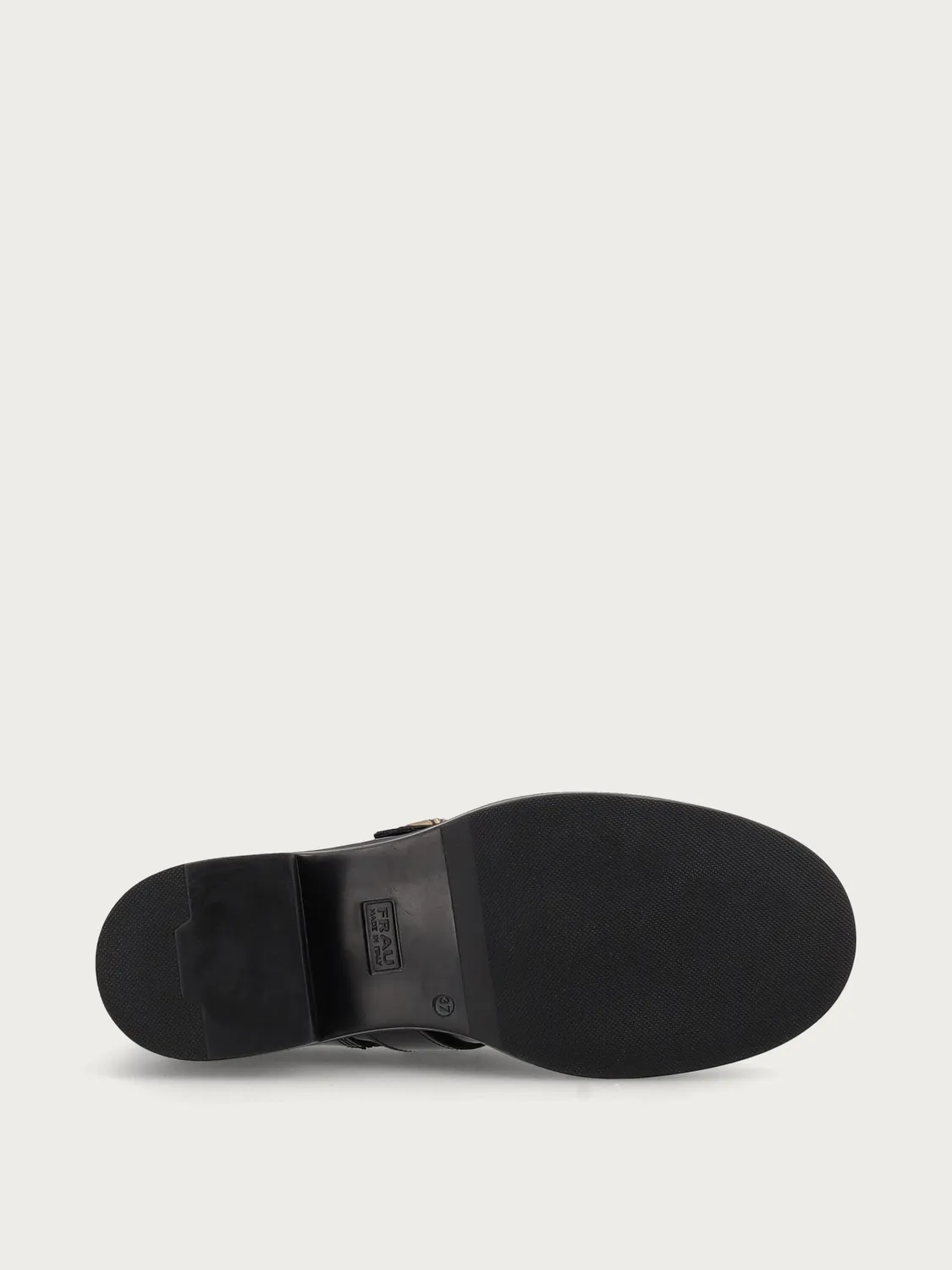 Frau Verona leren loafers dames zwart met hak