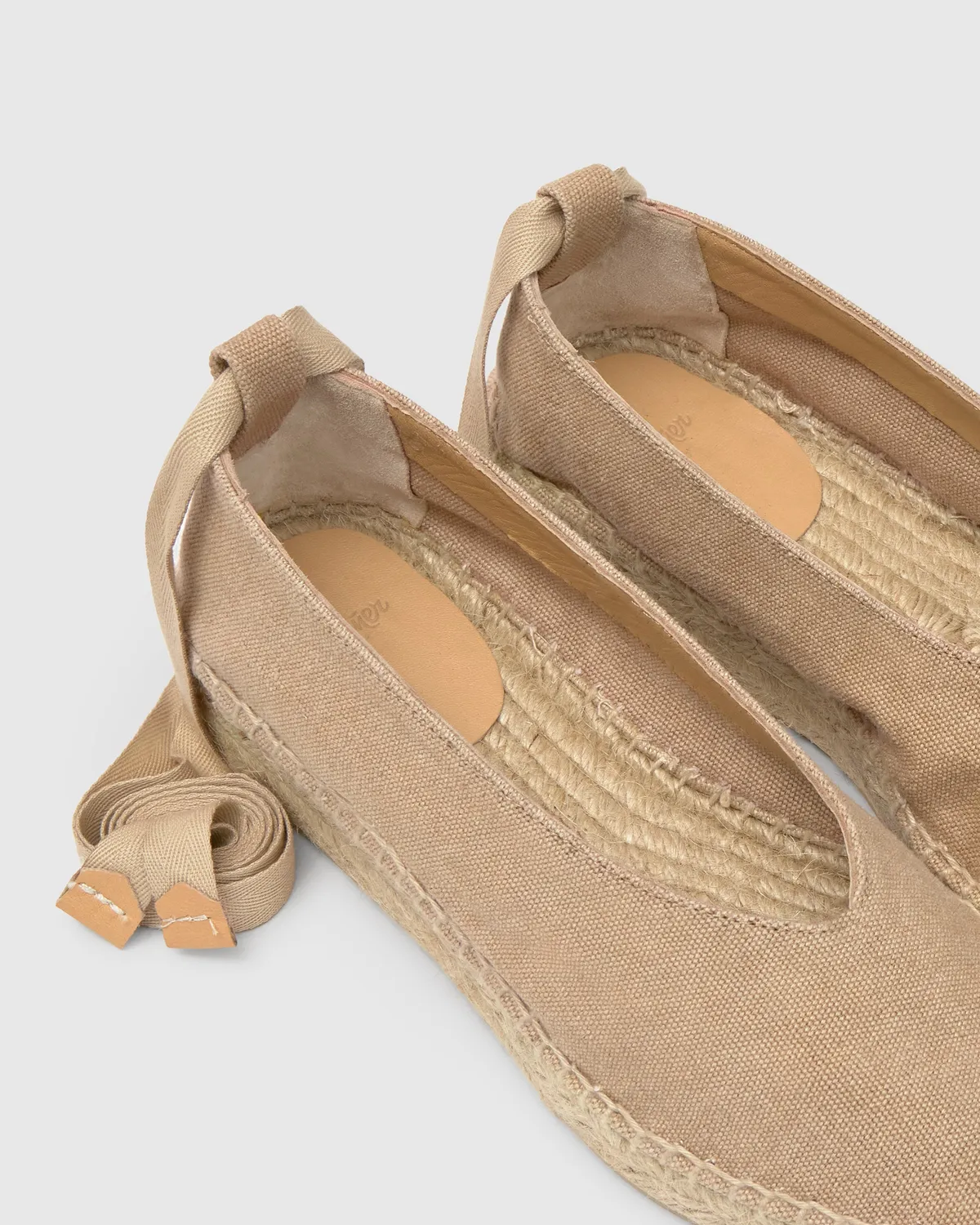 Castaner Gea/2/002 ballerina's sand katoen 4 cm