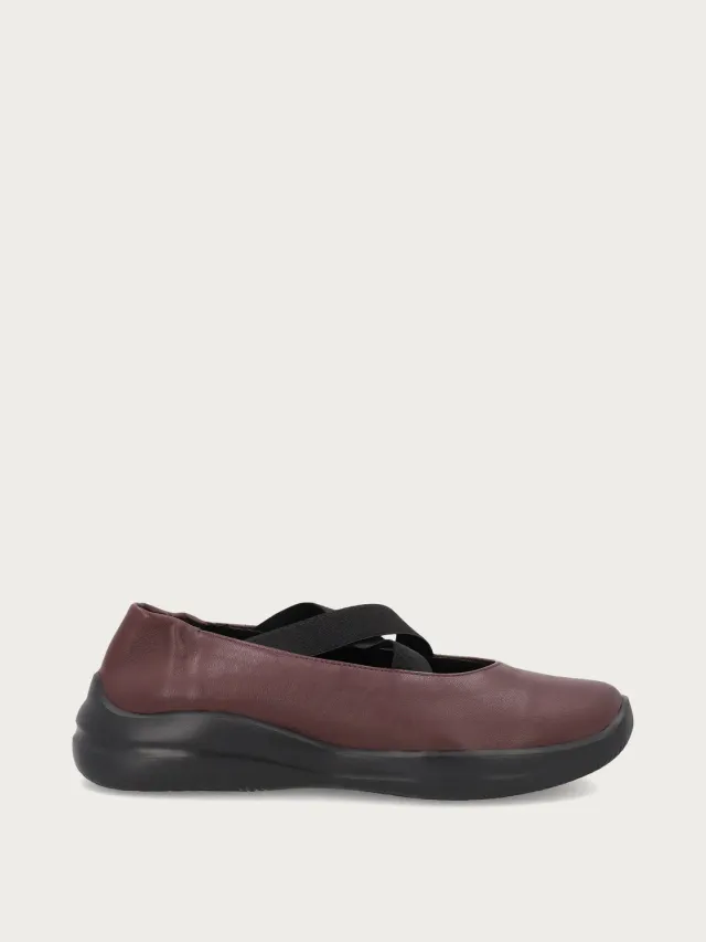 Frau Comfort ballerina's bordeaux leer sportief