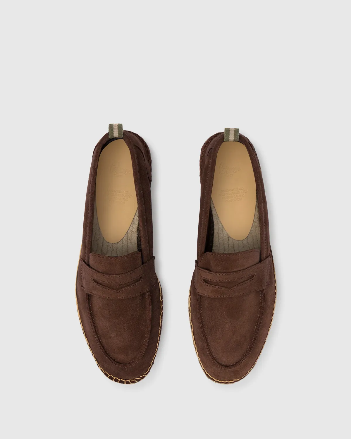 Castaner Nacho T/186 espadrilles chocolate split-leer