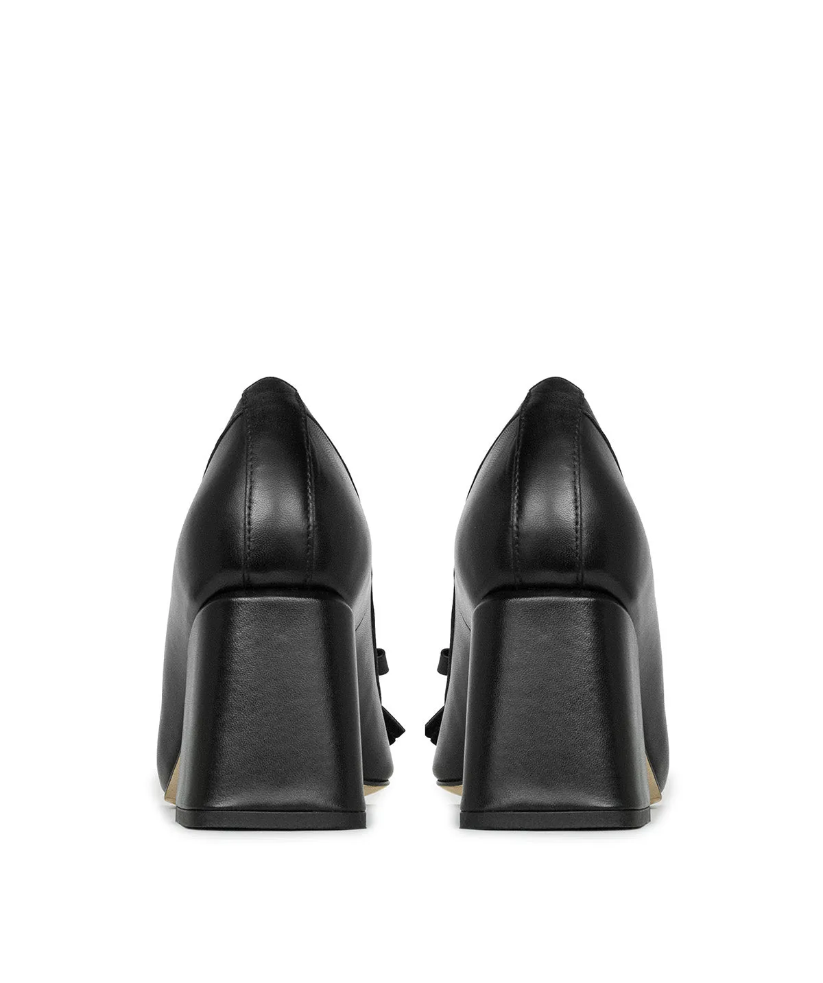 Finsbury Carla pumps zwart leer 5 cm blokhak