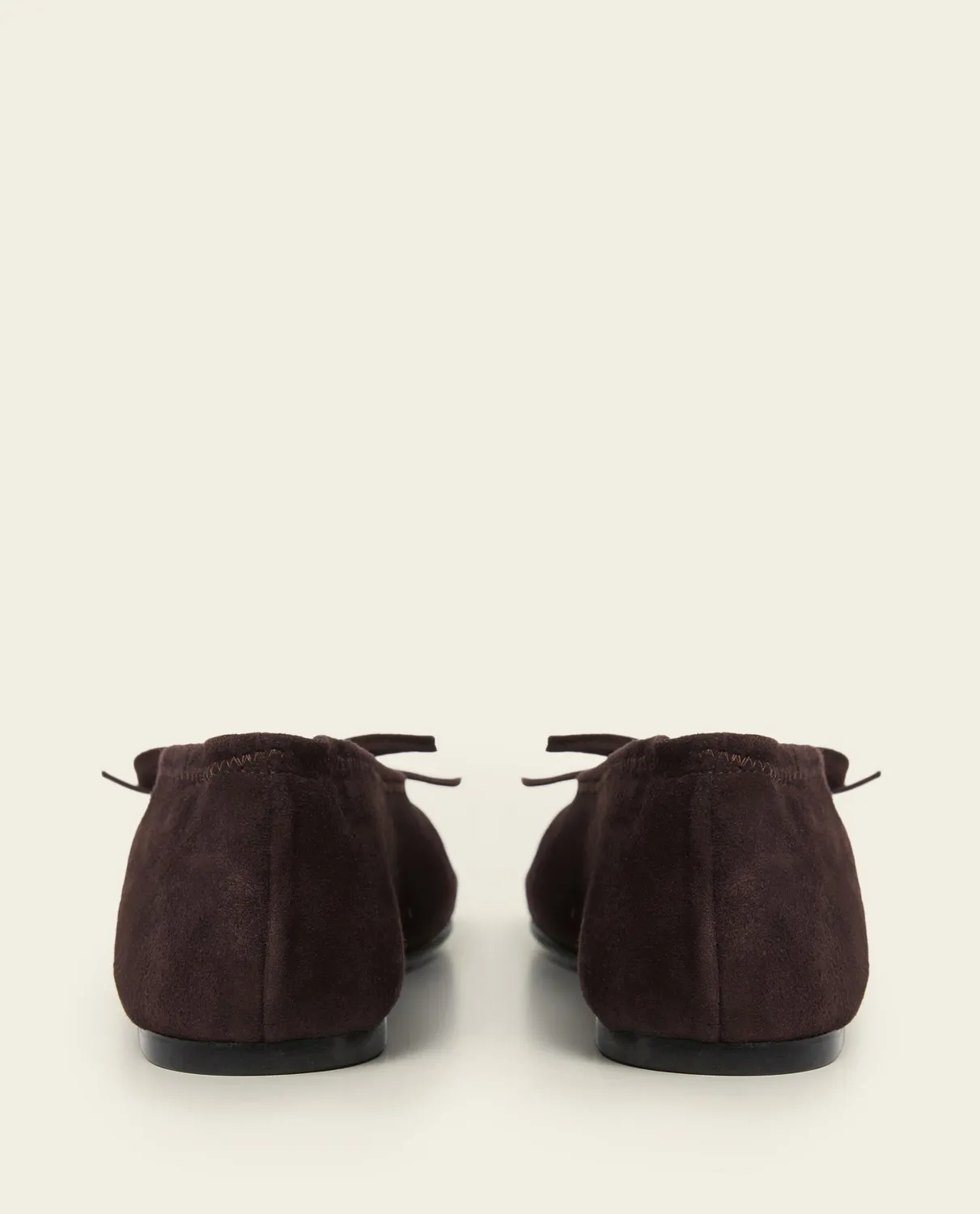 Flattered Blaise ballerina's chocolate suède leer