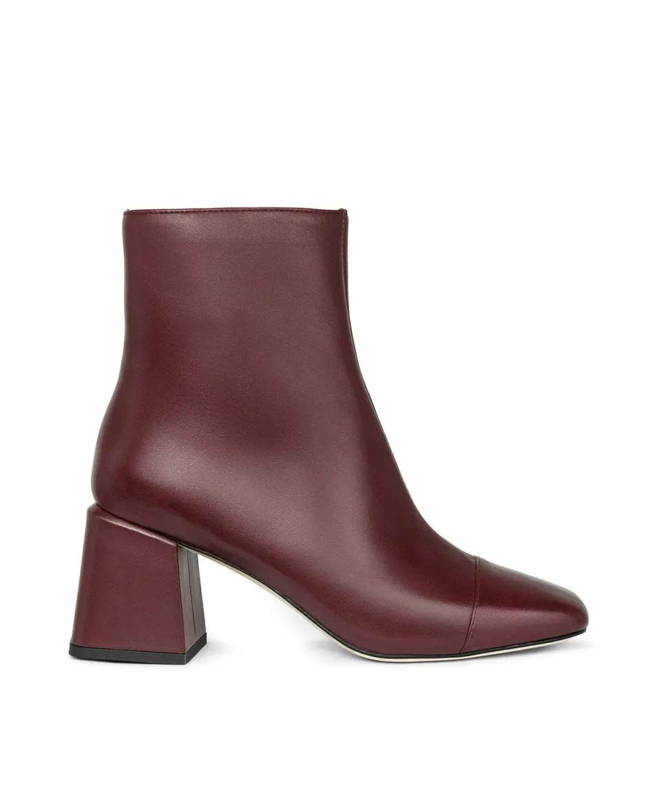 Finsbury Laure enkellaarsjes bordeaux leer