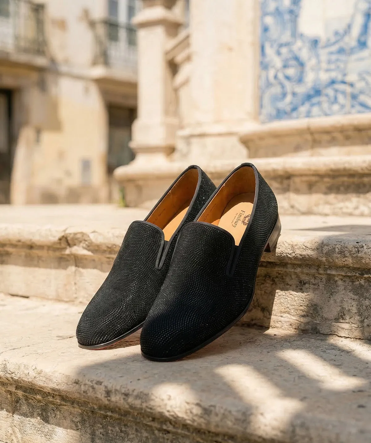 Finsbury Belem loafers zwart suède heren