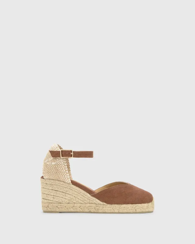 Castaner CHIARITA/6/002 espadrilles pecan katoen 7cm
