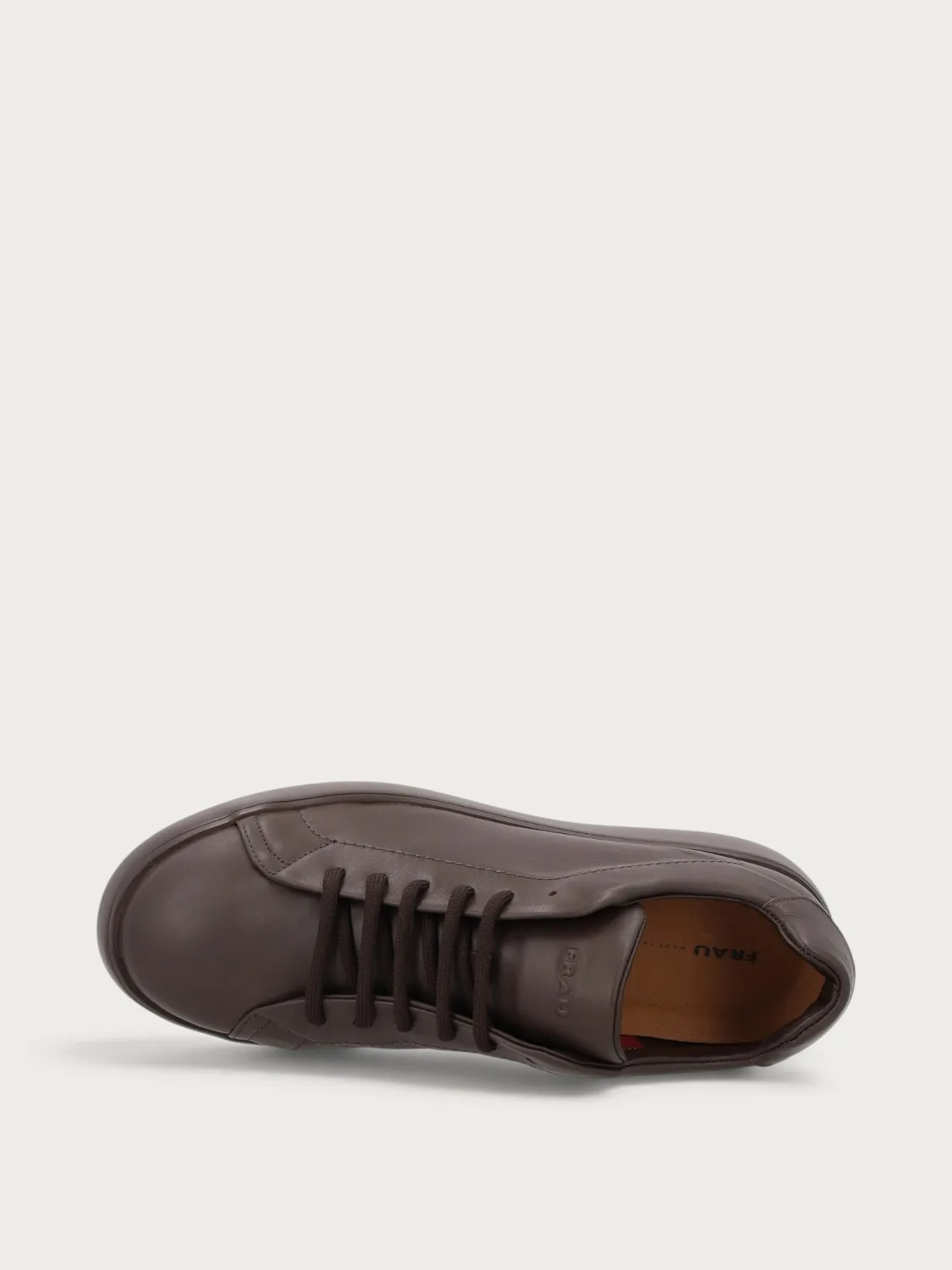 Frau Minimal sneakers donkerbruin leer heren