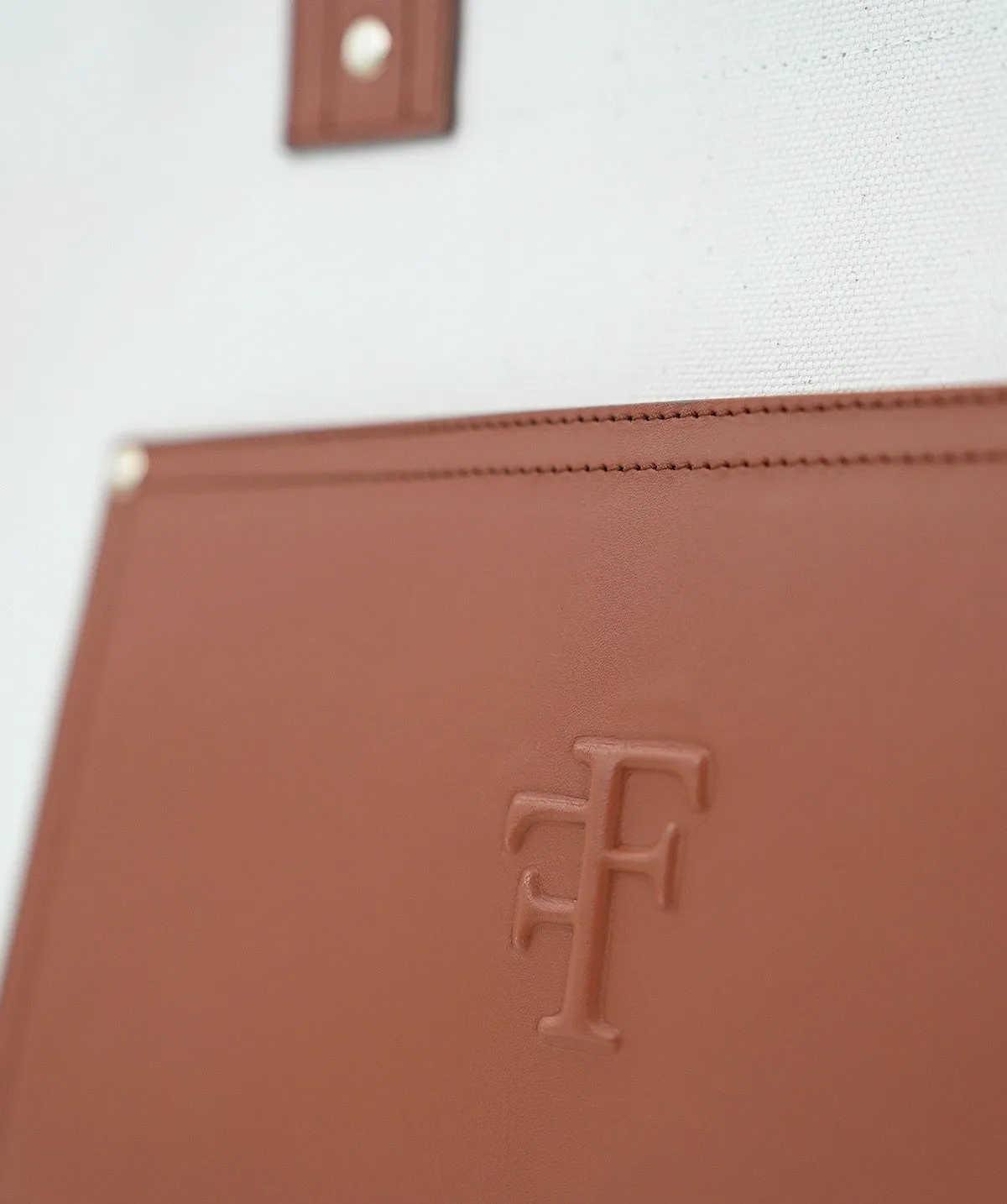 Finsbury FF45 shopper beige canvas-leer