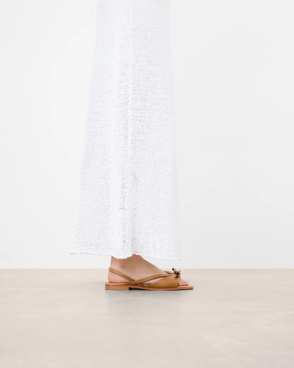 Flattered Max Leather Cognac sandalen cognac leer plat