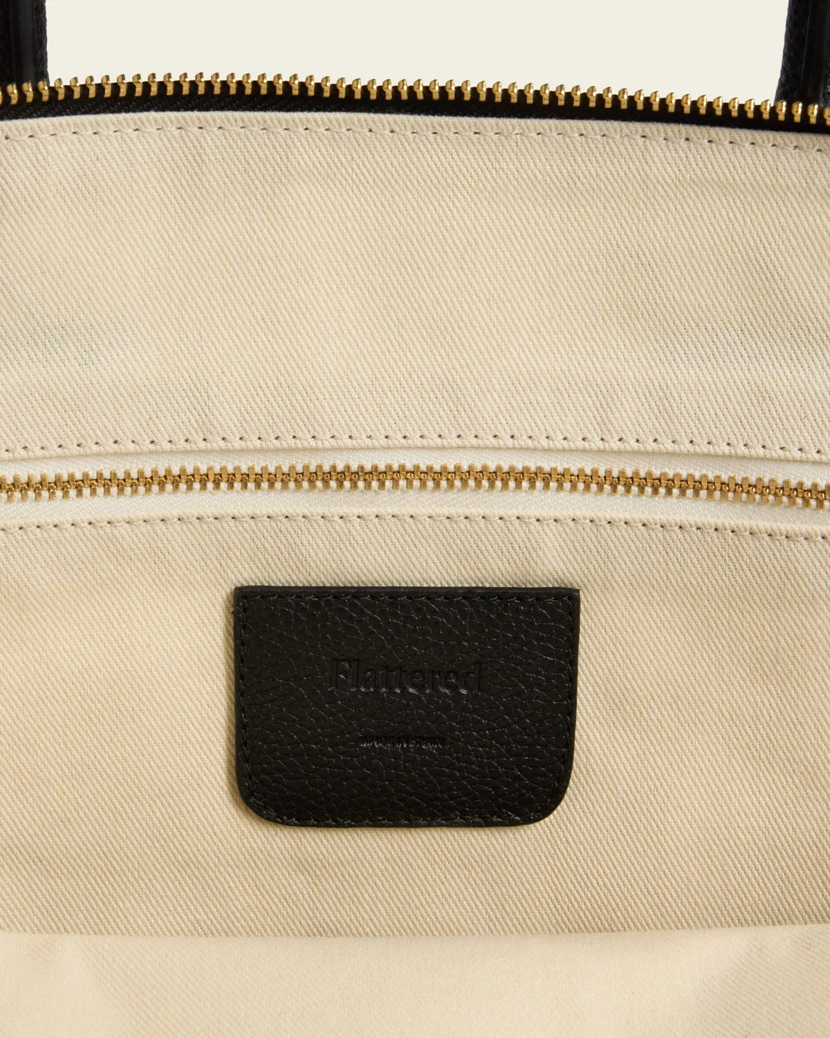 Flattered Des handtas black grainleer top-handle