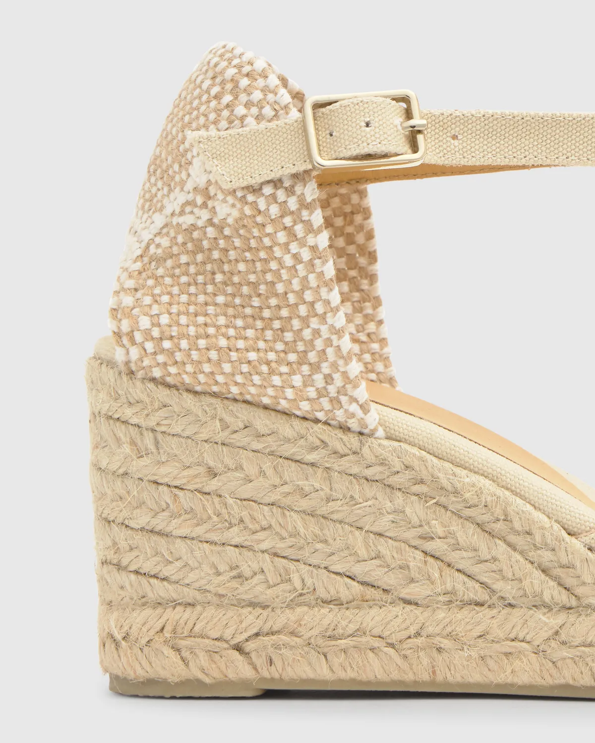Castaner Carol 6/001 espadrilles ivoor sleehak 7 cm