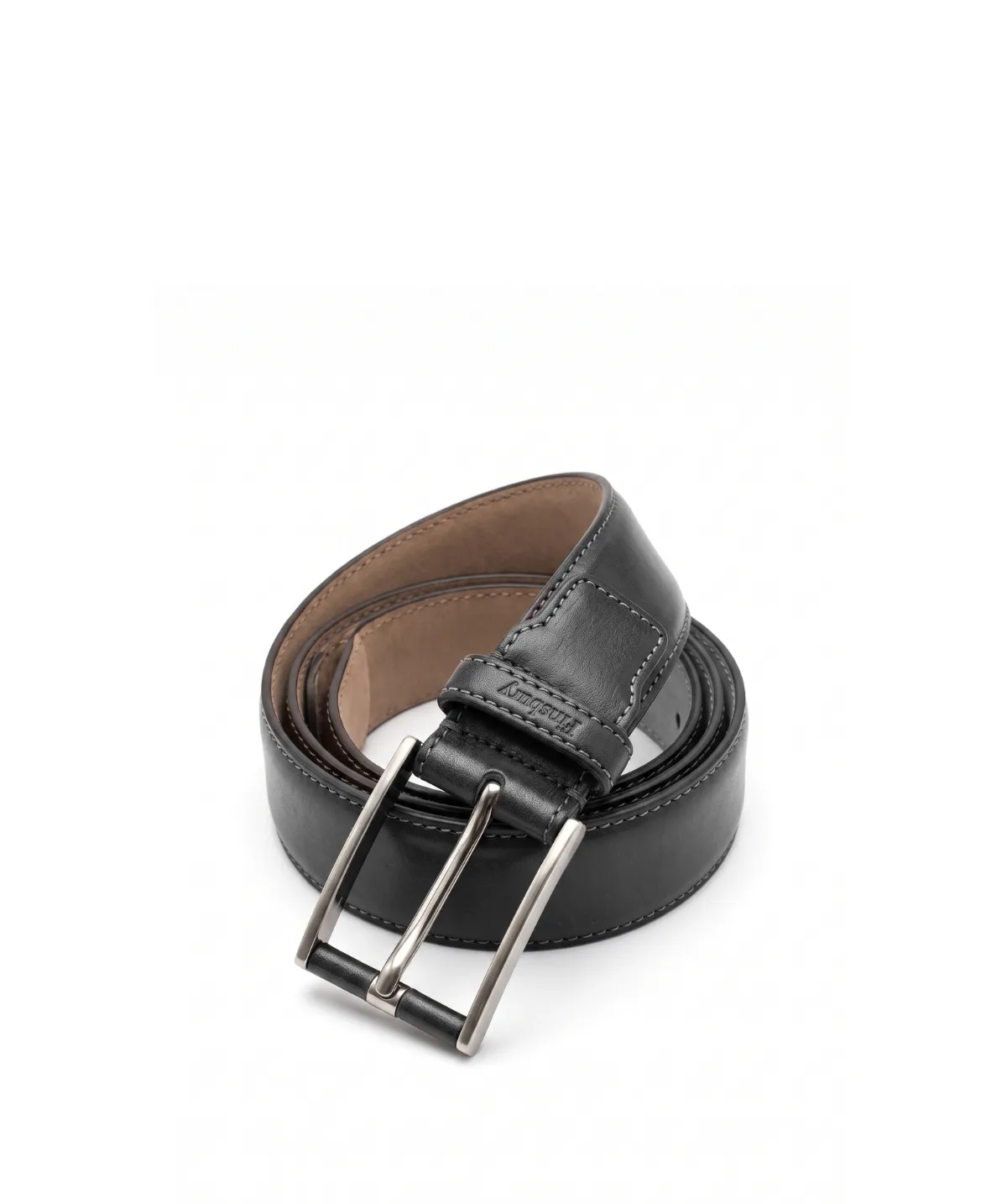 Finsbury gepatineerde riem grijs leer 3,4 cm