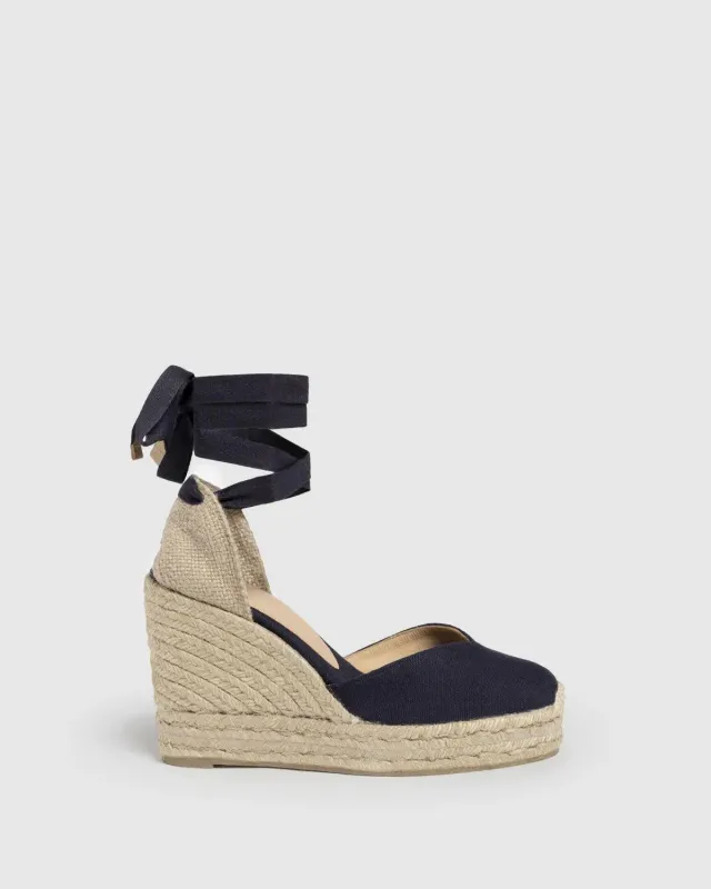 Castaner Chiara 8ED/001 espadrilles marine canvas 11 cm