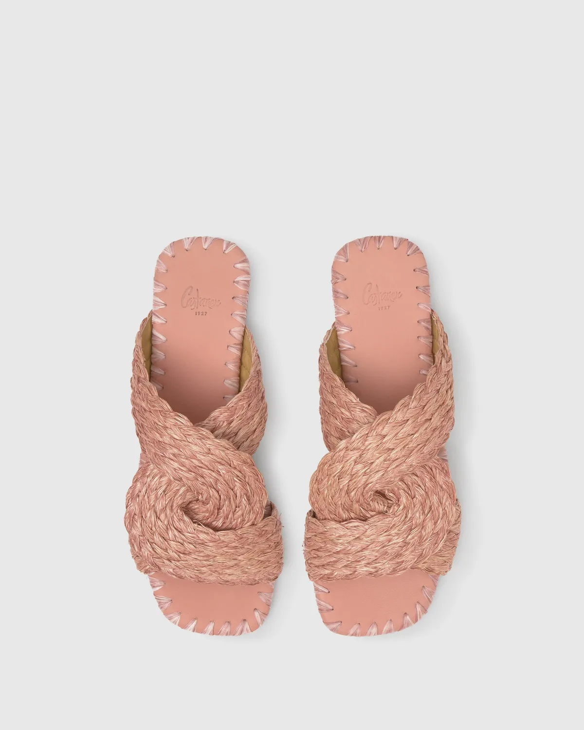 Castaner Padme 258 sandaal roze gevlochten raffia