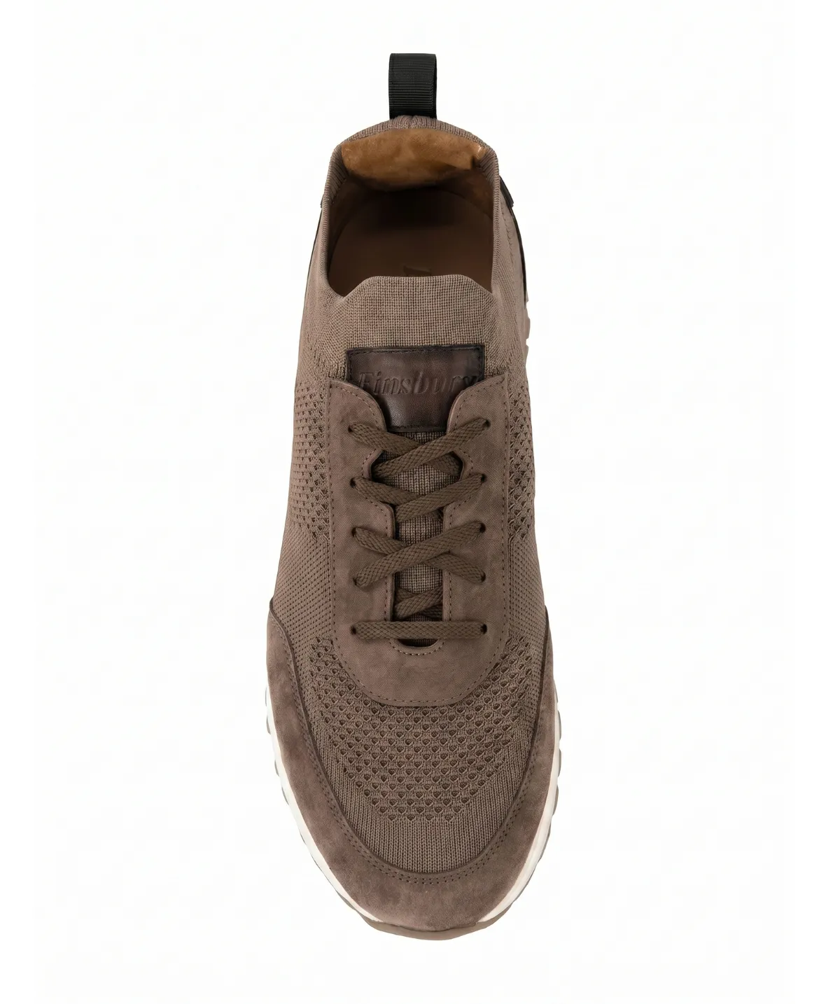 Finsbury Rico sneakers bruin canvas leer
