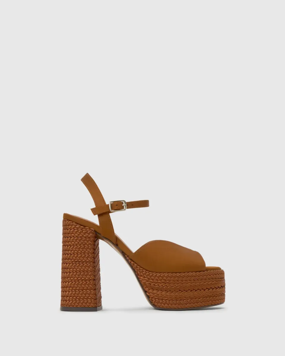 Castaner Fede/312 sandalen oker satijn hak 13 cm