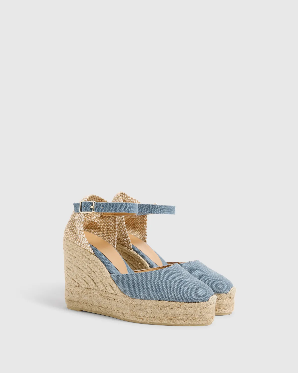 Castaner Carol 8ED/002 espadrilles blauw 11 cm sleehak