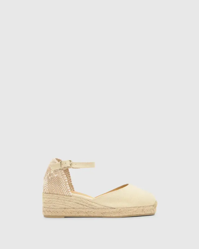 Castaner Carol 3/001 espadrilles ivoor 5 cm sleehak