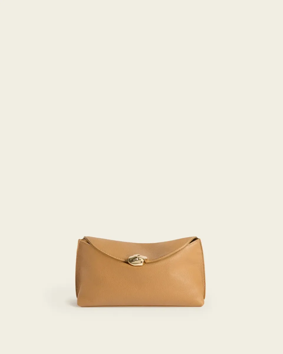 Flattered Hanna clutch cognac nerfleer