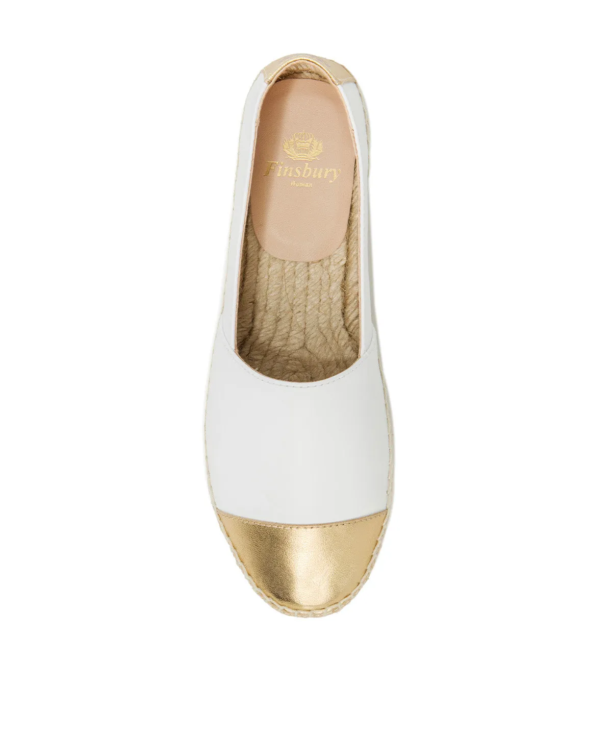 Finsbury Izia espadrilles wit goud leer