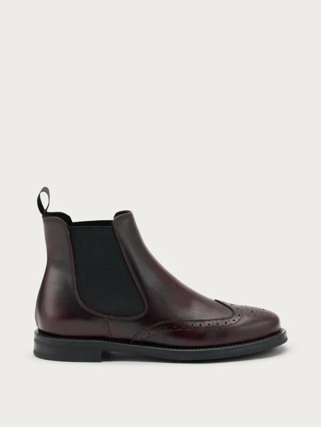 Frau Verona bordeaux leren chelsea boots dames