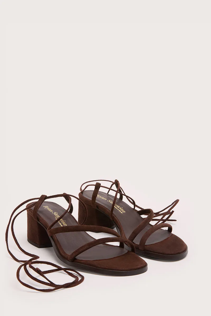 Bryan Stepwise Grecia Mocha sandalen enkelband leer