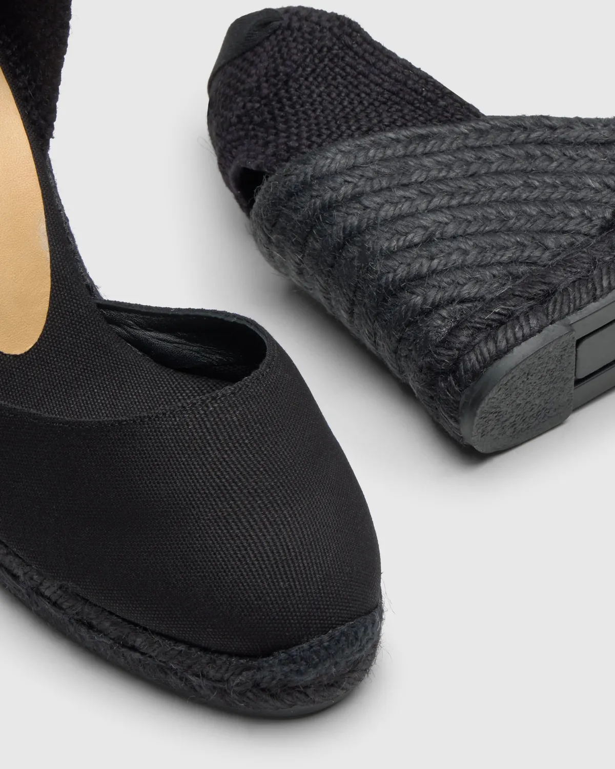 Castaner Carina C 8/001 espadrilles zwart sleehak 9 cm