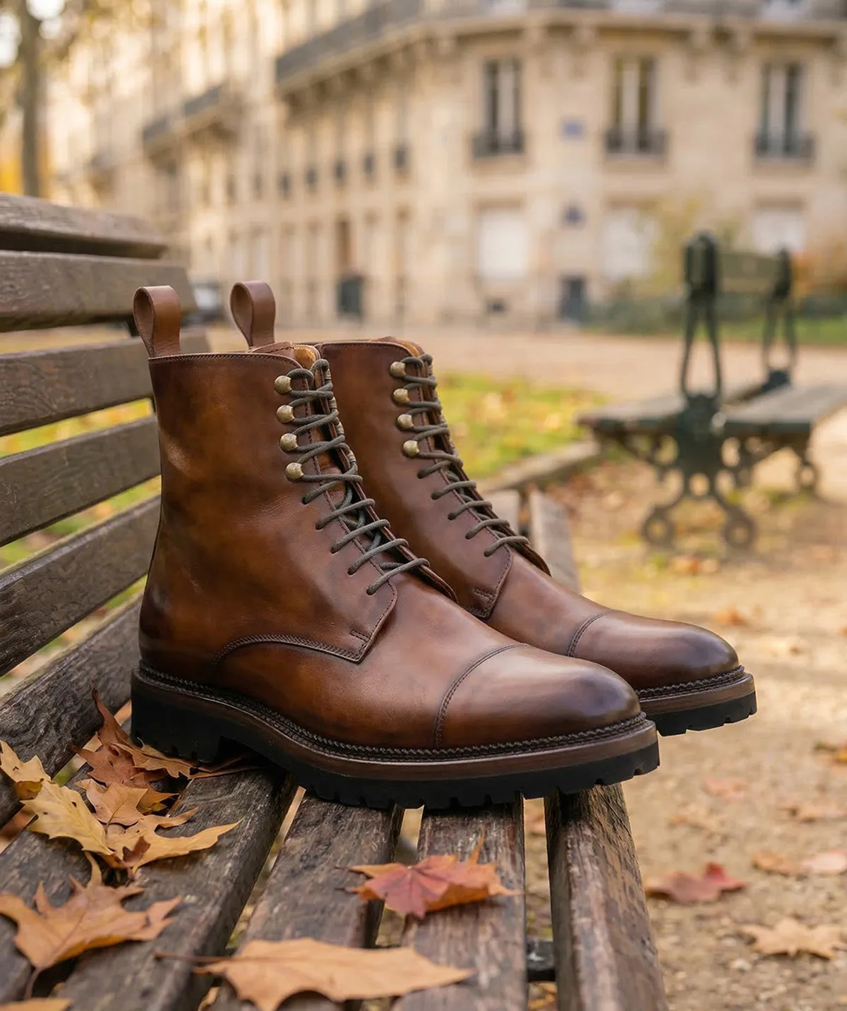 Finsbury Alessandro enkellaarzen bruin patina heren