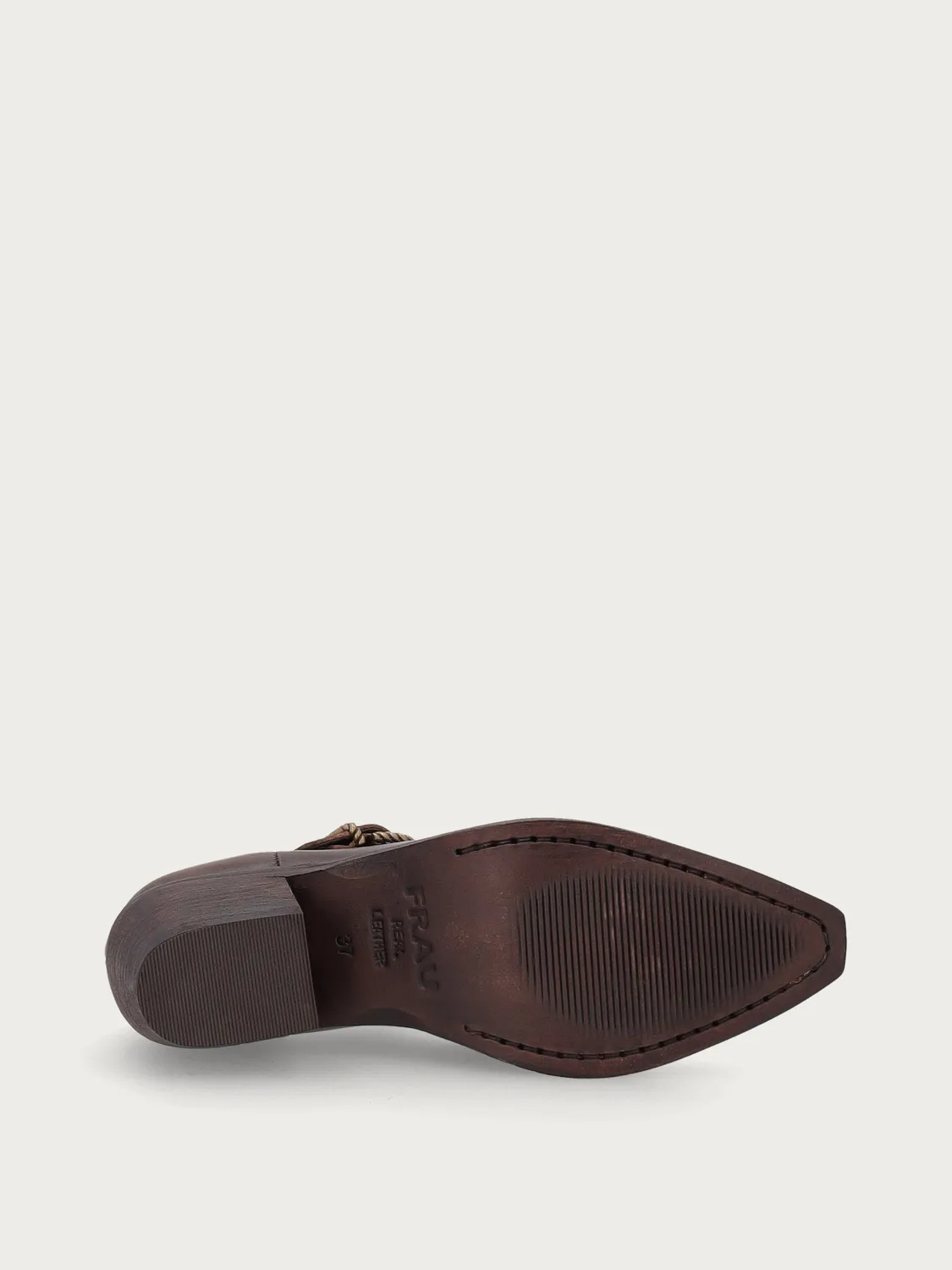 Frau FX western schoenen bruin leer met hak dames