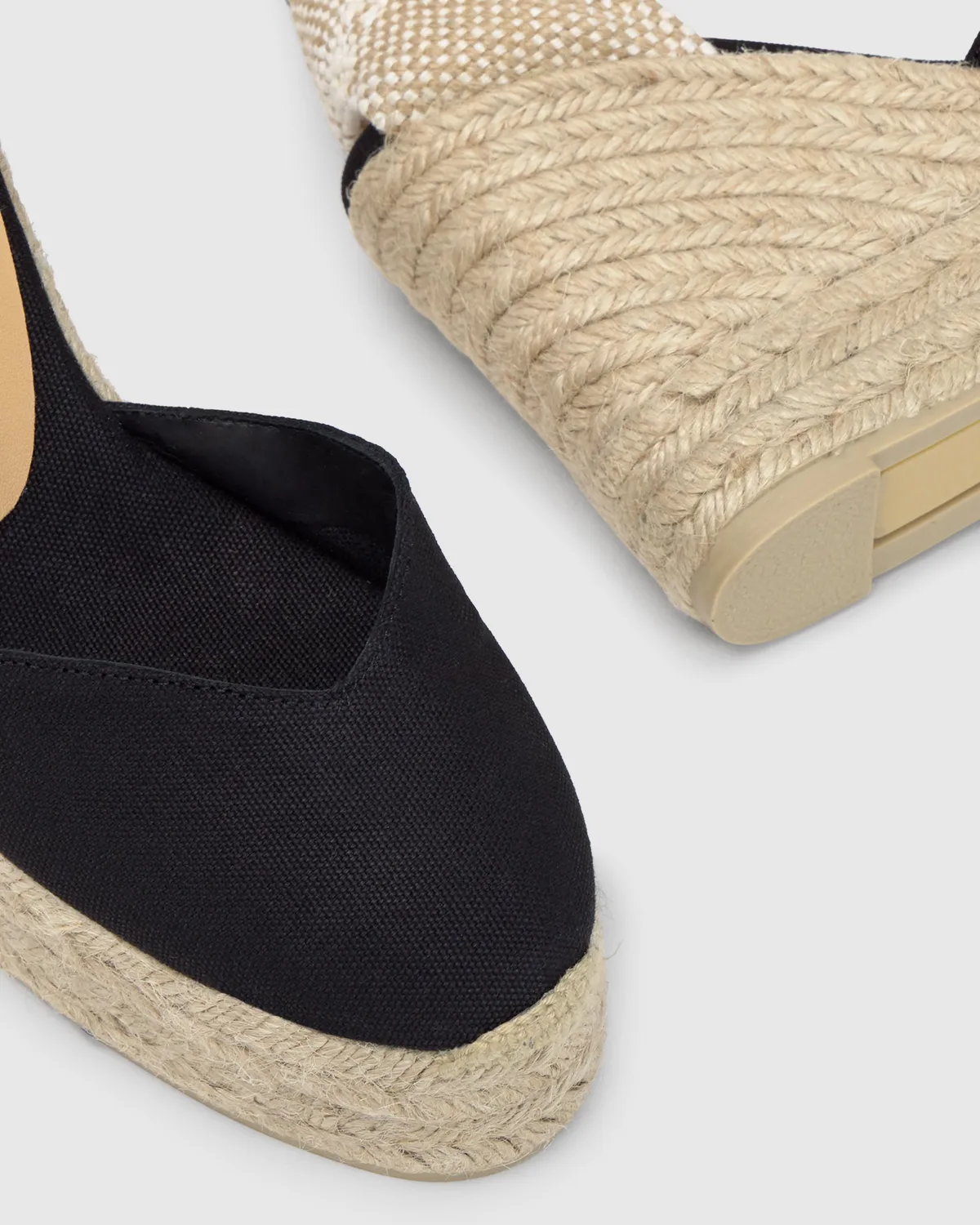 Castaner Chiara 8ED/001 espadrilles zwart sleehak 11 cm