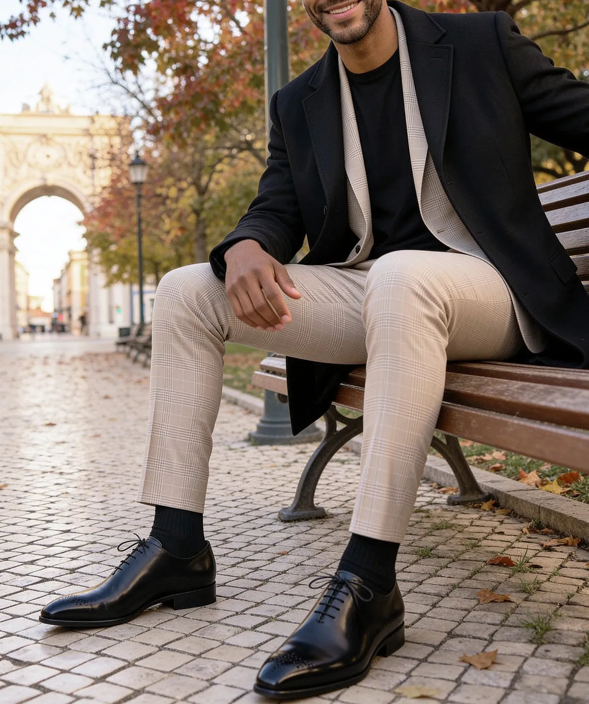Finsbury Vasco Black oxford schoenen zwart leer