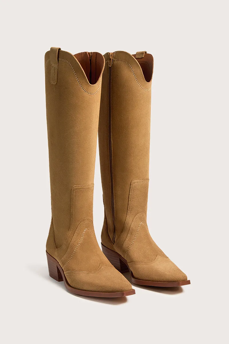 Bryan Stepwise Manuela cowboylaarzen camel suède