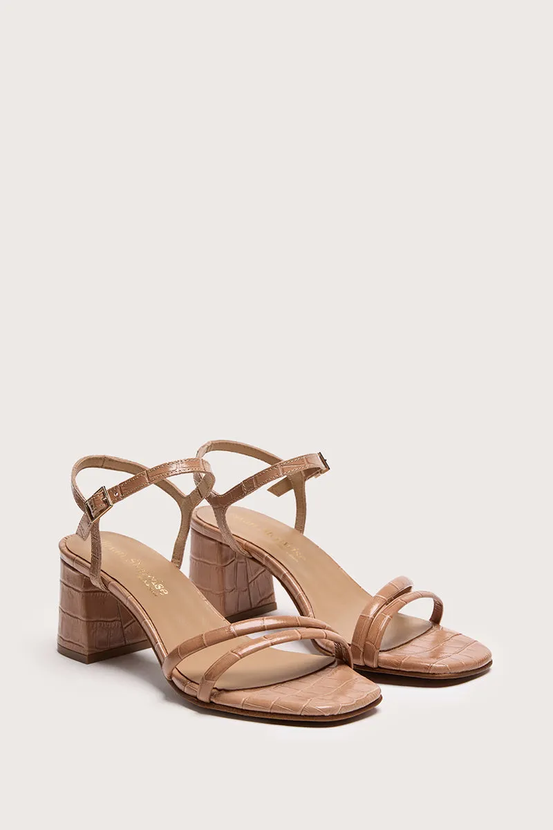 Bryan Stepwise Habana sandalen hak beige leer