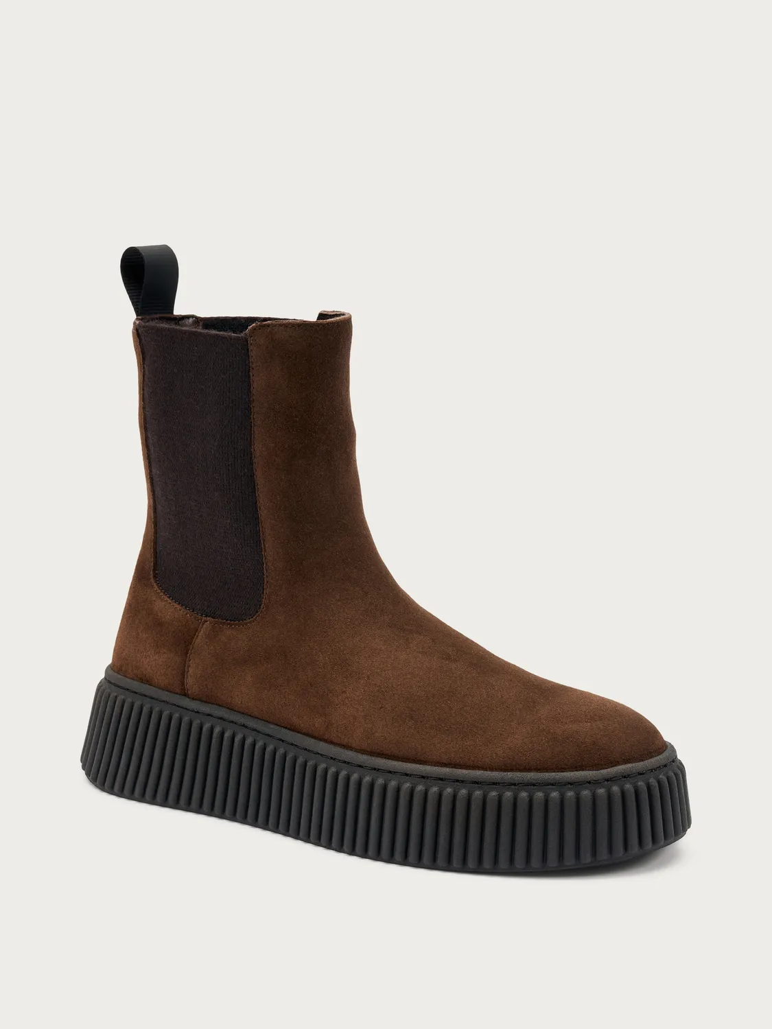 Frau Verona chelsea boots suede bruin platform