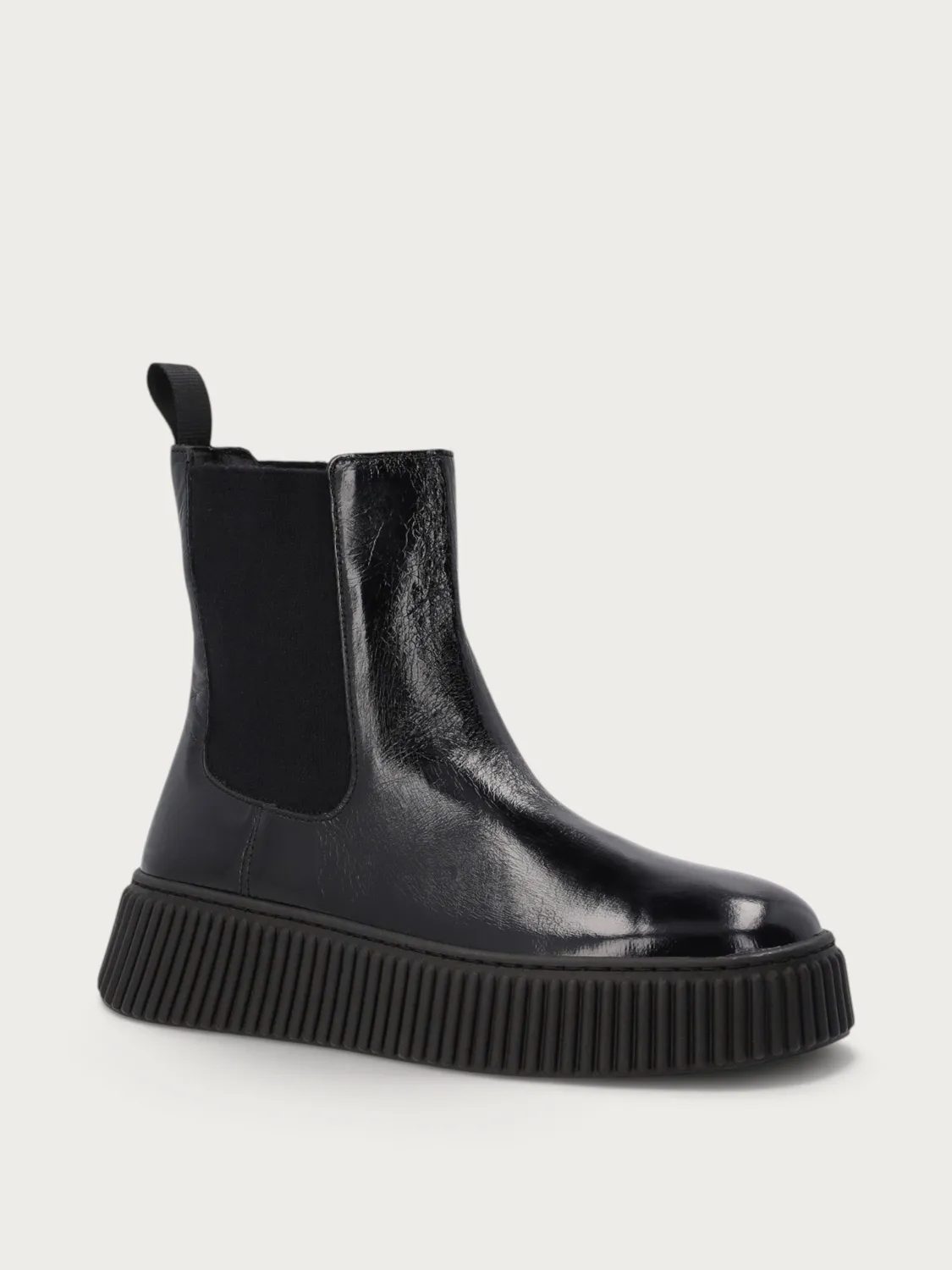 Frau Verona Beatle boots zwart lakleer dames