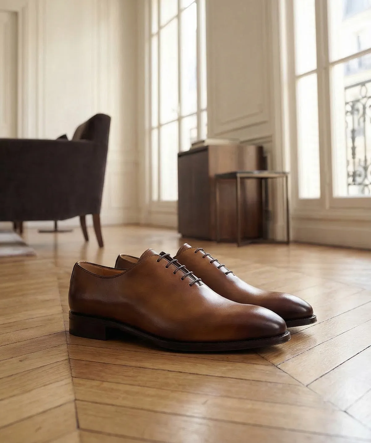 Finsbury Giulia oxford bruin patina heren Goodyear