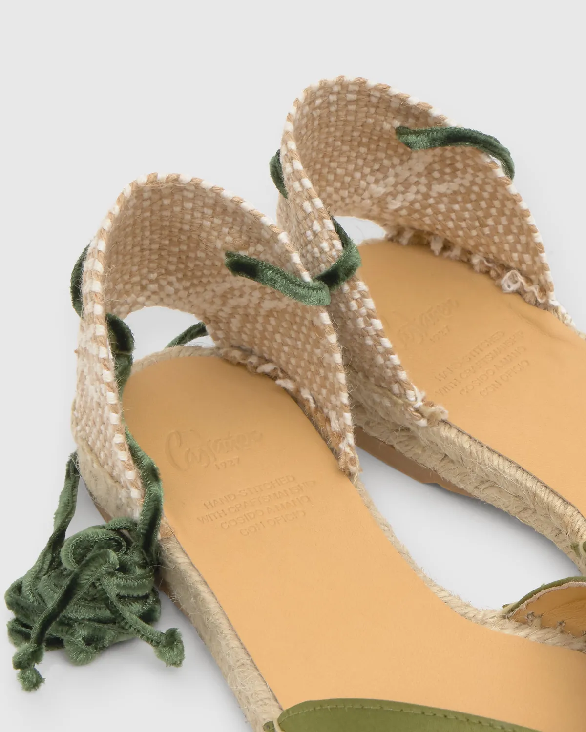 Castaner Brava 006 espadrilles olijf satijn