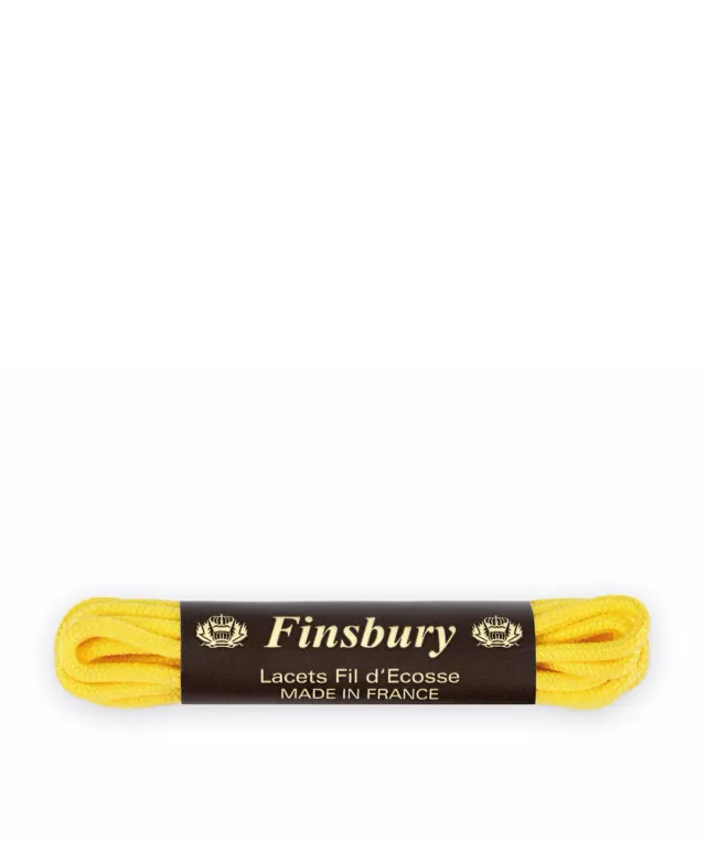 Finsbury Yellow 75cm schoenveters geel katoen