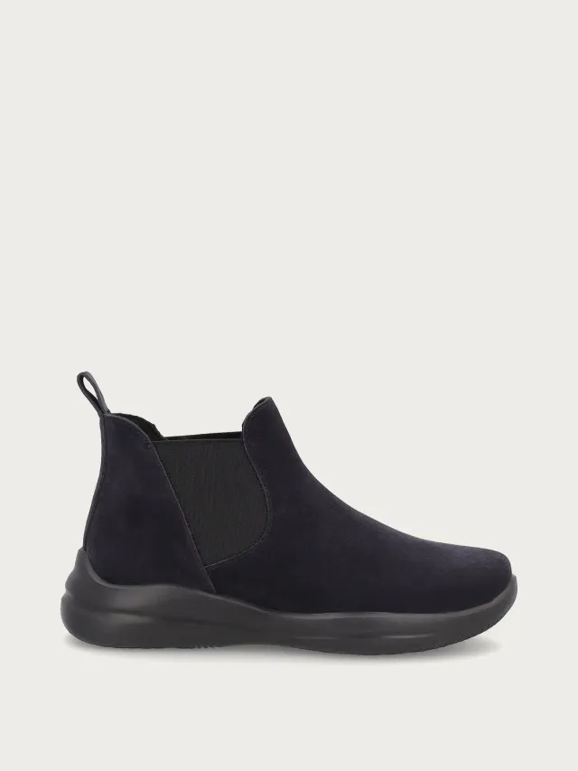 Frau Comfort Tech beatle boots blauw suède