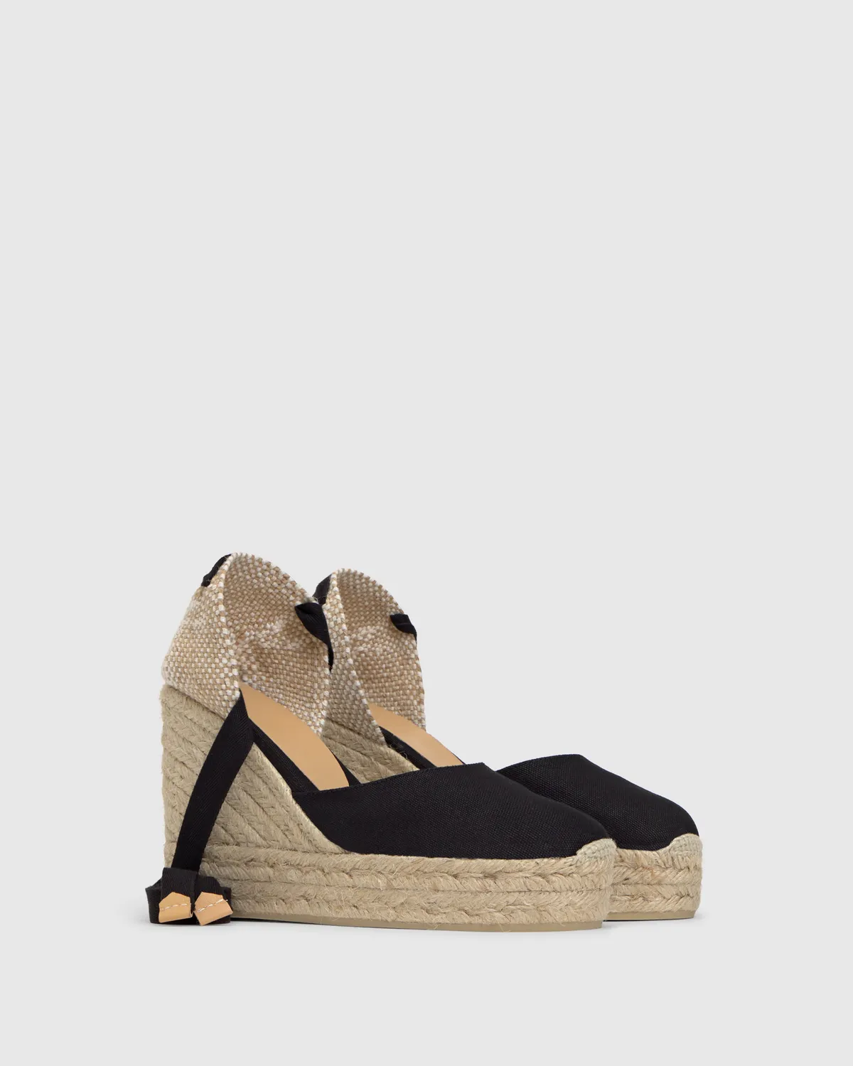 Castaner Carina 8ED/001 espadrilles zwart – 11 cm plateau