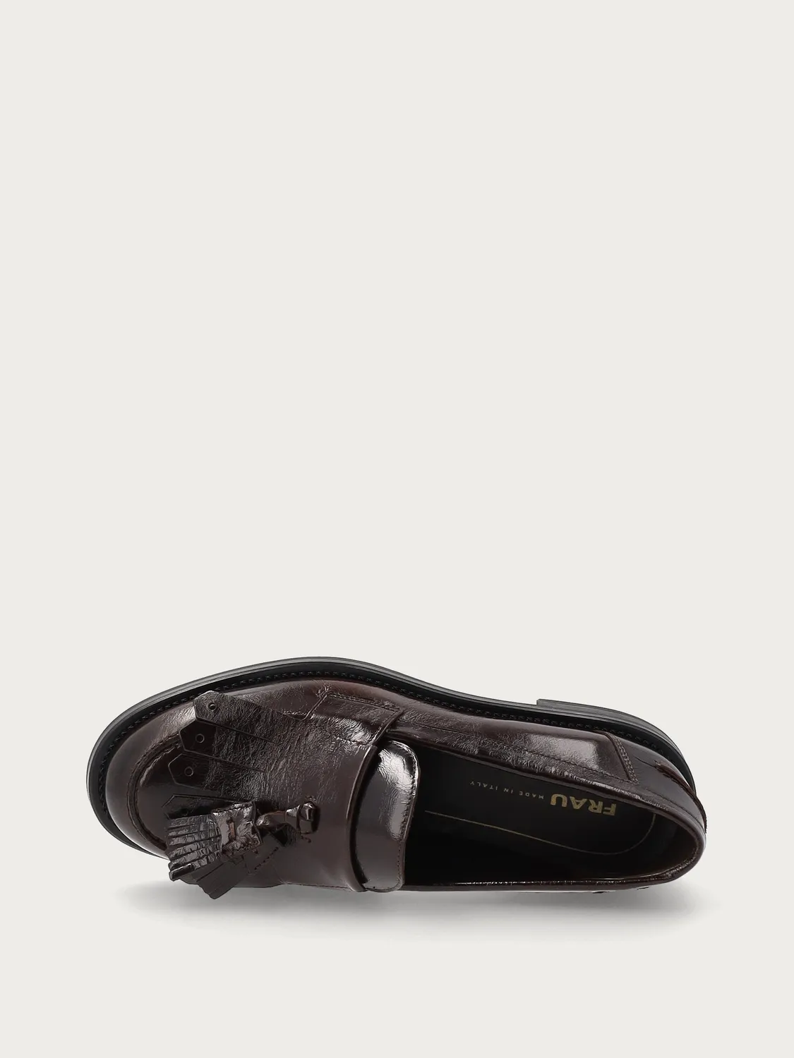 Frau Verona loafers leer bruin kwastjes