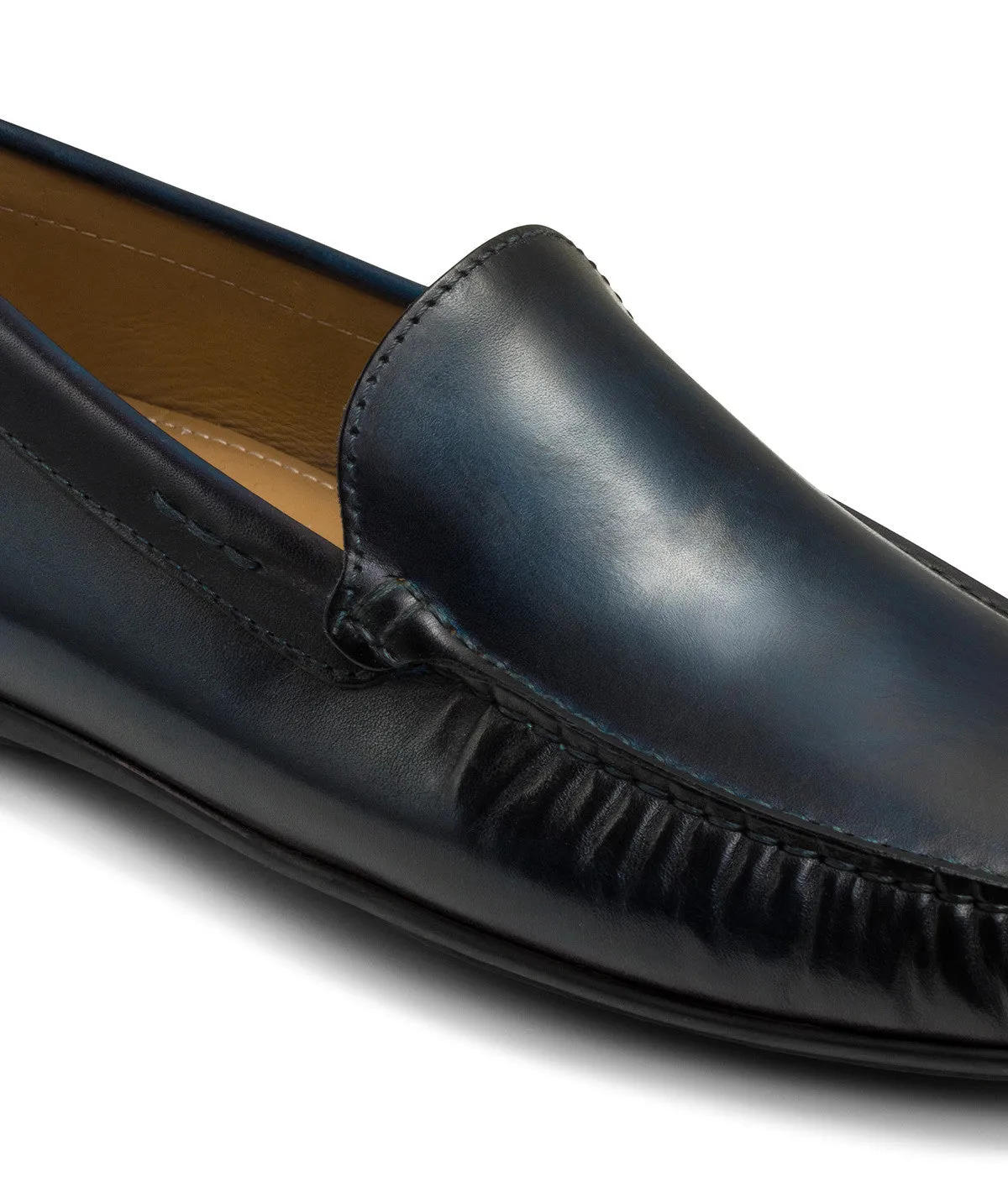 Finsbury Luca loafer blauw patina leer