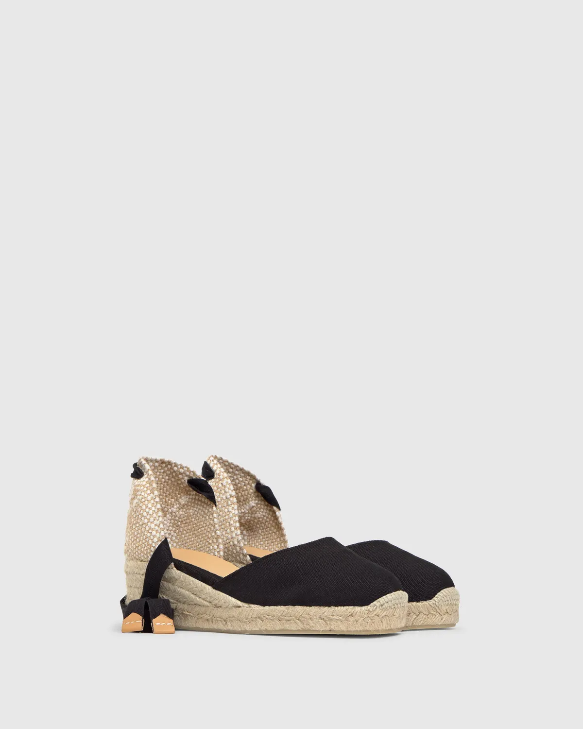 Castaner Carina 3/001 espadrilles zwart canvas 5 cm