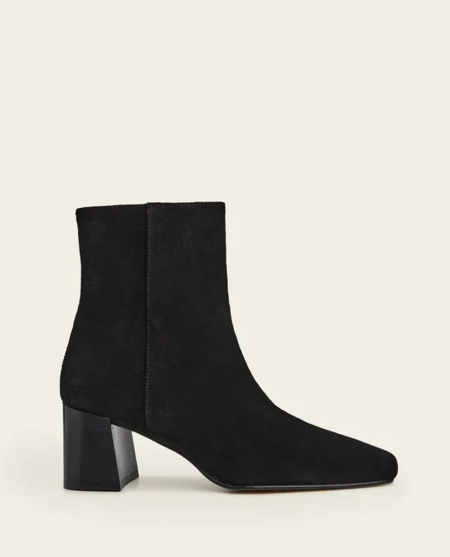 Flattered Cay Suede Black laarzen zwart suède