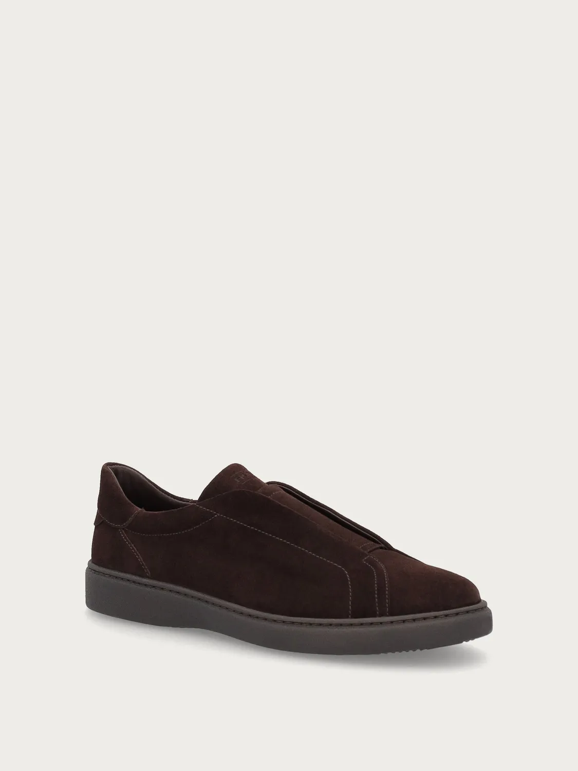Frau Verona instappers suede donkerbruin elastiek