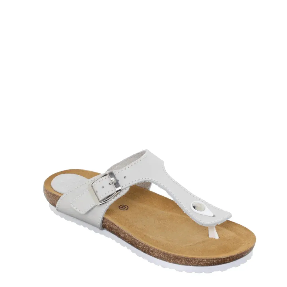 Donelli 502 slippers wit leer gesp