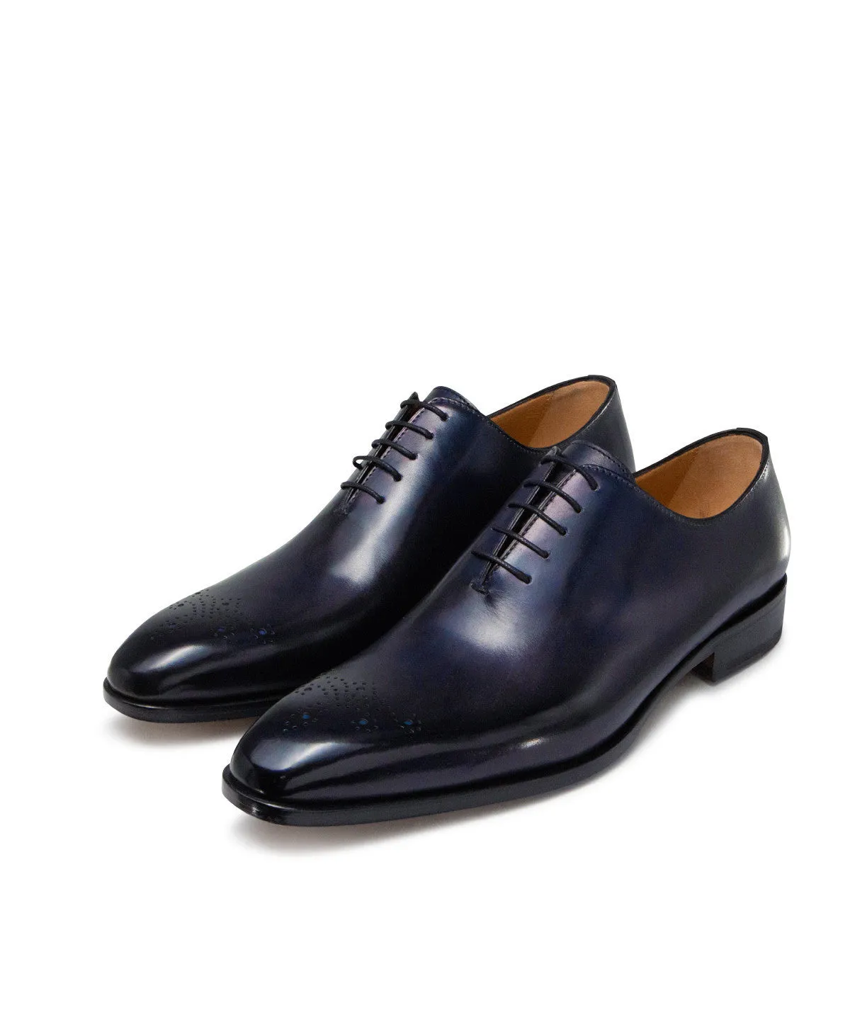 Finsbury Vasco oxford blauw leer heren midnight