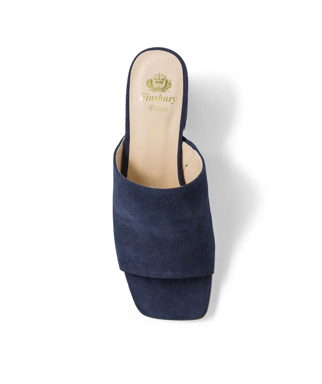 Finsbury Sonia muiltjes navy suède 6,5cm