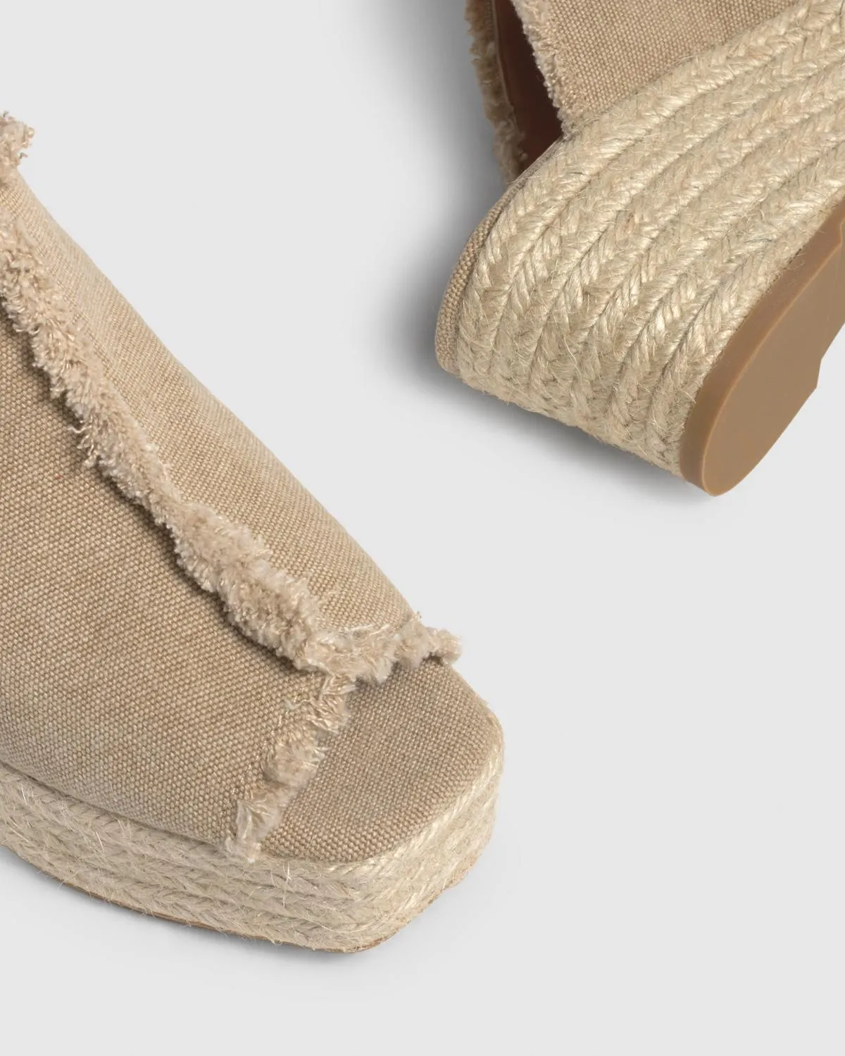 Castaner Queral 002 espadrilles muiltje zand canvas 6 cm